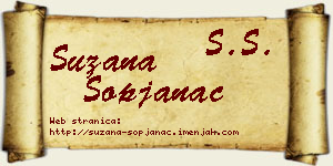 Suzana Sopjanac vizit kartica